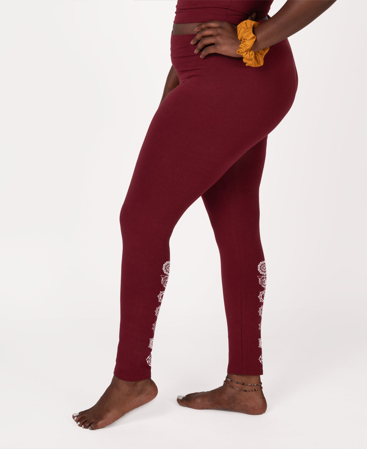 Chakra Organic Cotton Leggings - Burgundy Women