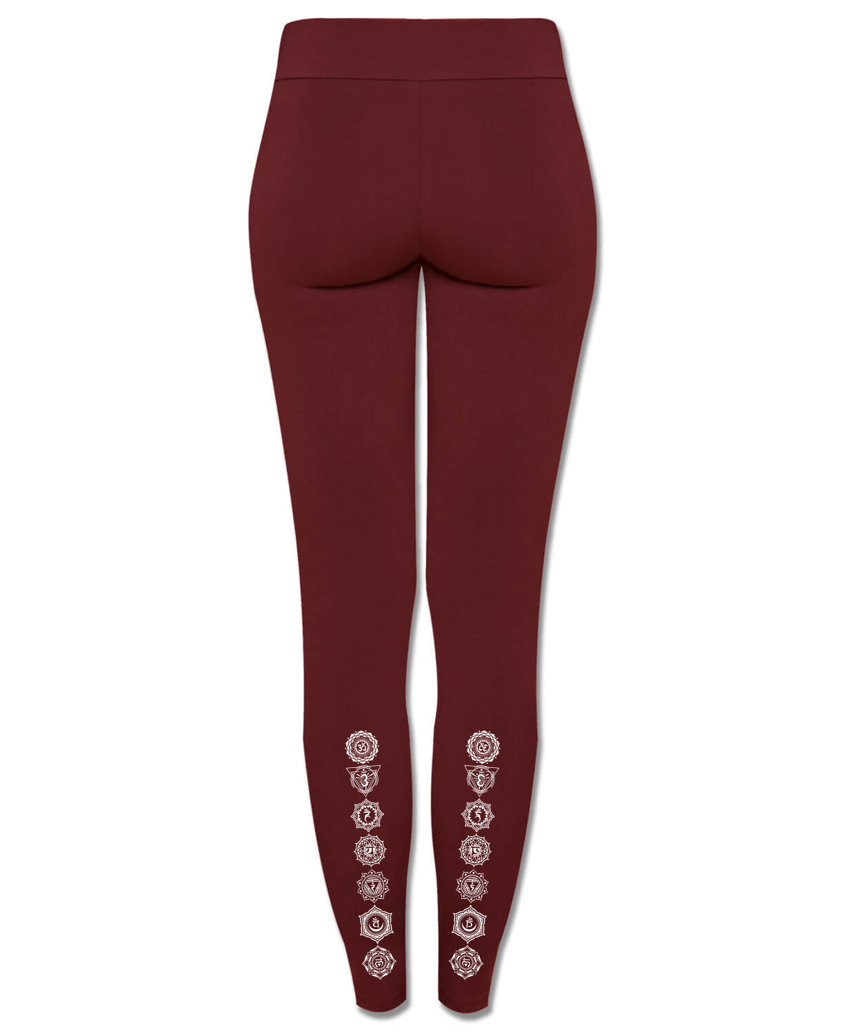 Chakra Organic Cotton Leggings - Burgundy