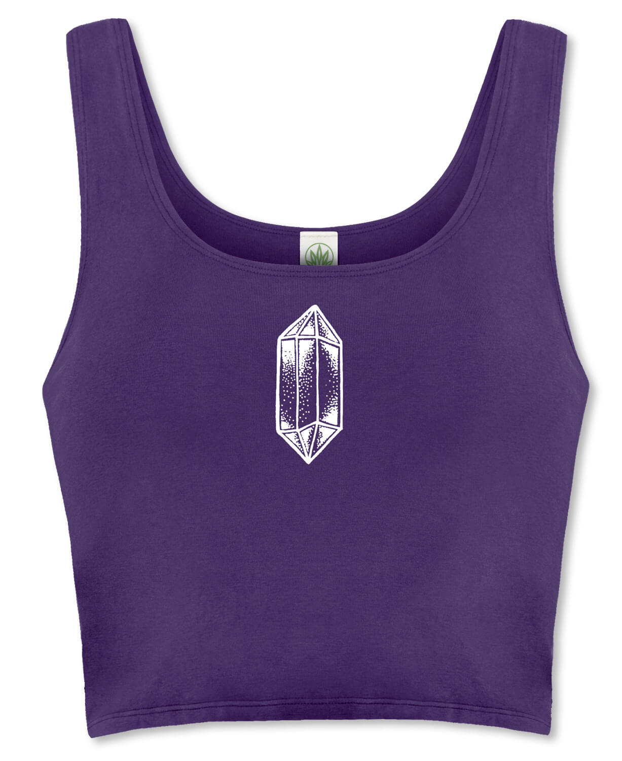 Amethyst Crystal Organic Cropped Tank Top-4