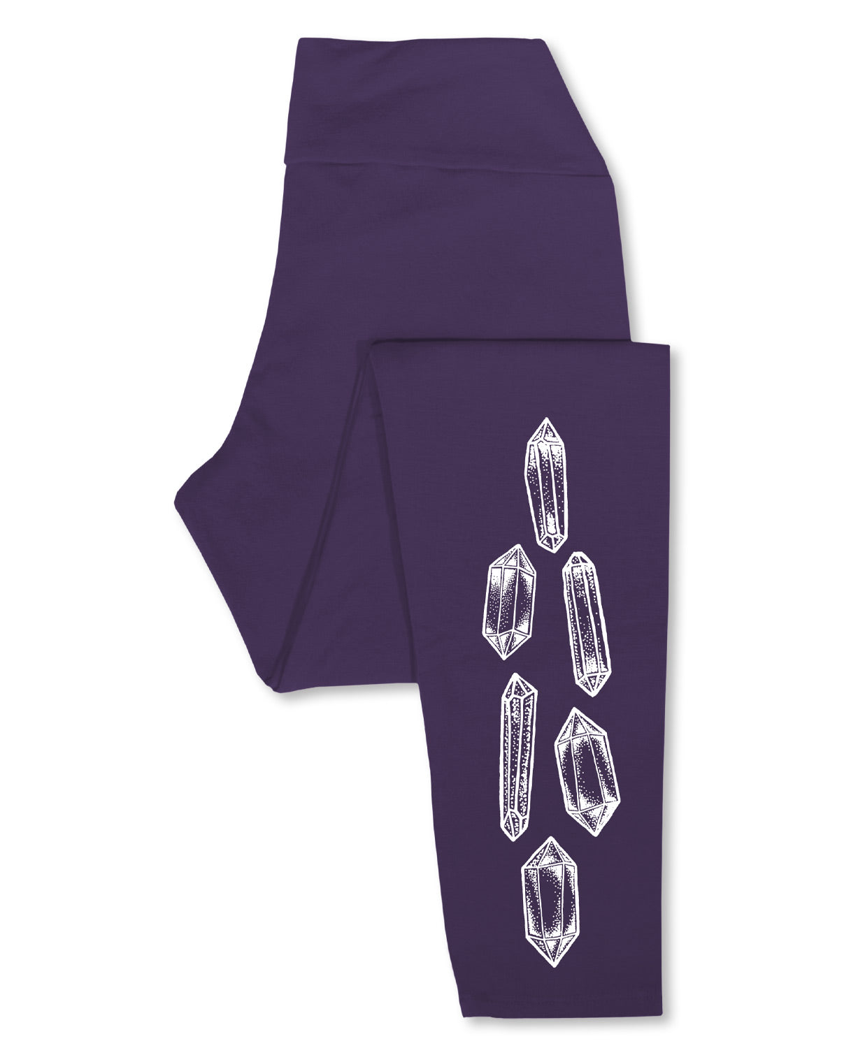 Amethyst Crystal Organic Cotton Leggings-1