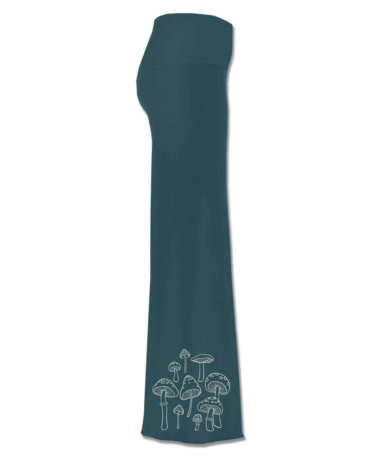 Mushrooms Flowy Pants in Teal