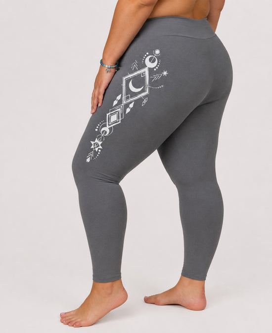 Moon Beam Organic Cotton Leggings - Moon Leggings | Soul Flower Hippie Clothing Women on plus size woman