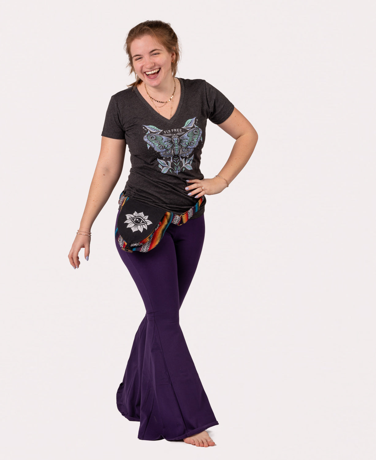 Lotus Gaze Hip Bag - Black