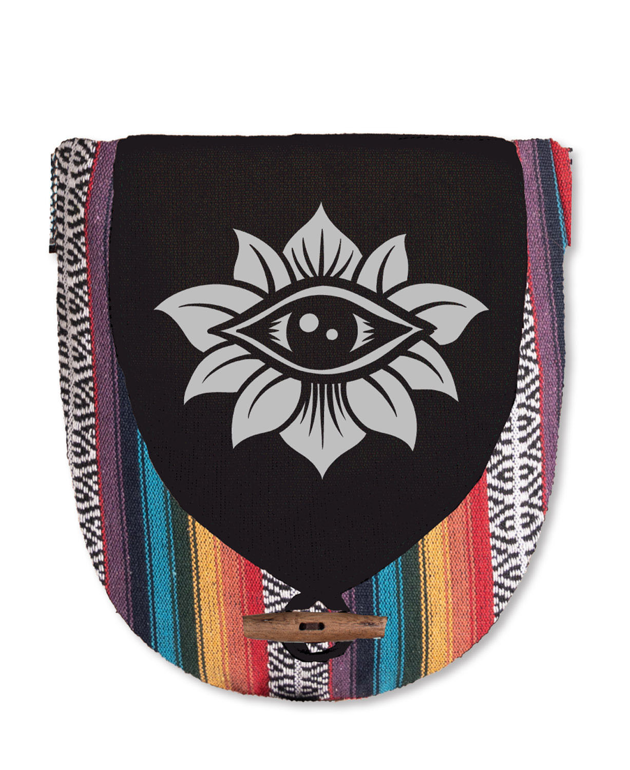 Lotus Gaze Hip Bag - Black