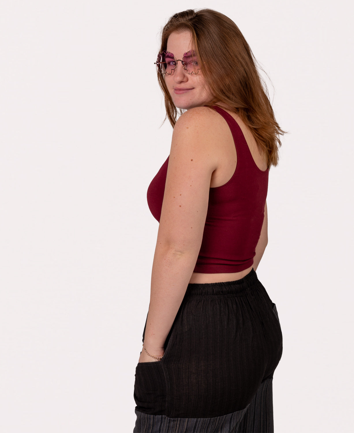 Celestial Sun Art Organic Cropped Tank Women