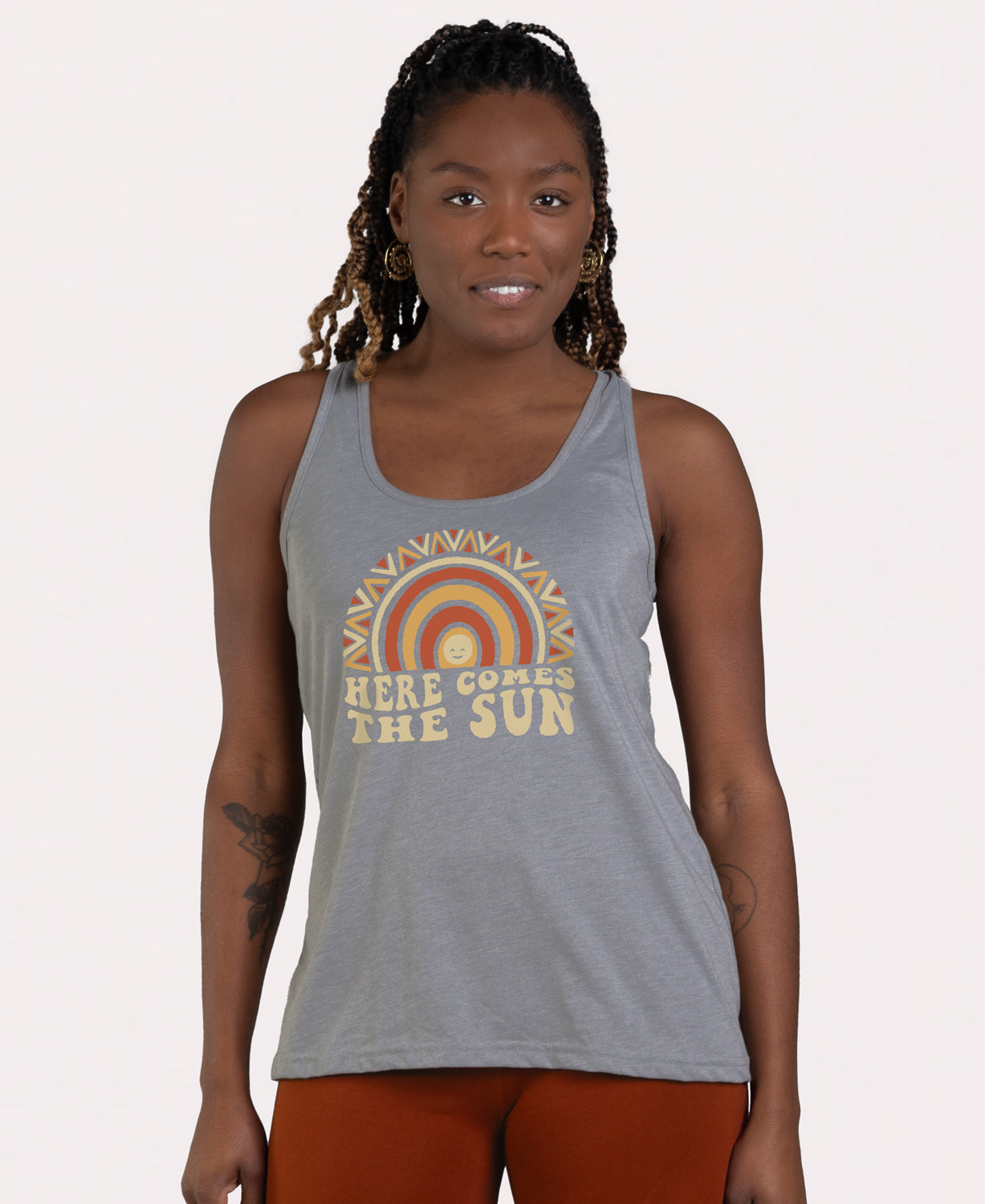 Here Comes the Sun Recycled Racerback Tank Women