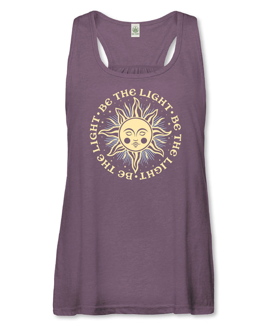 Be the Light Recycled Racerback Tank - Yoga Tank Top | Printed Tanks | Soul Flower
