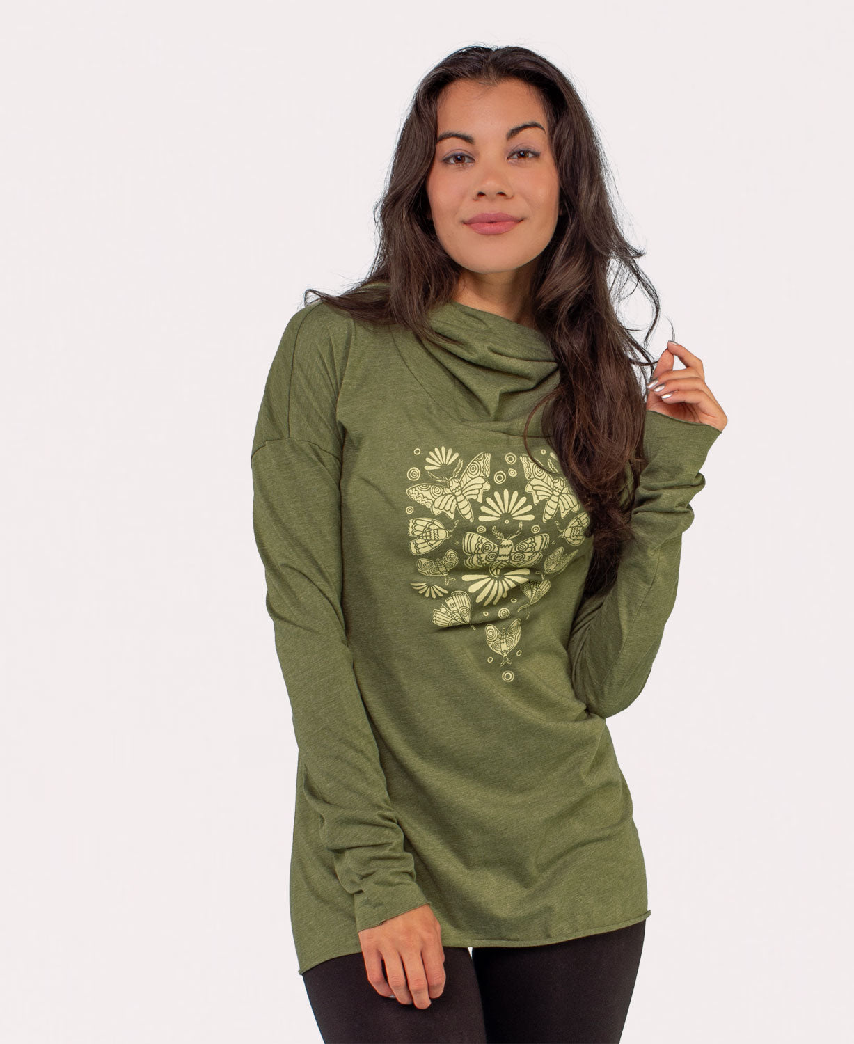 Mega Moth Cowl Yoga Hoody Women