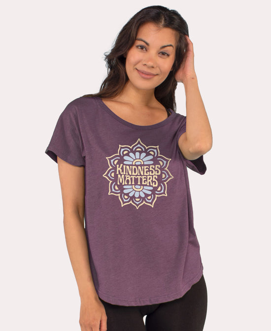 Kindness Matters Slouch Top - Kindness T-Shirt | Hippie Tees | Soul Flower Women