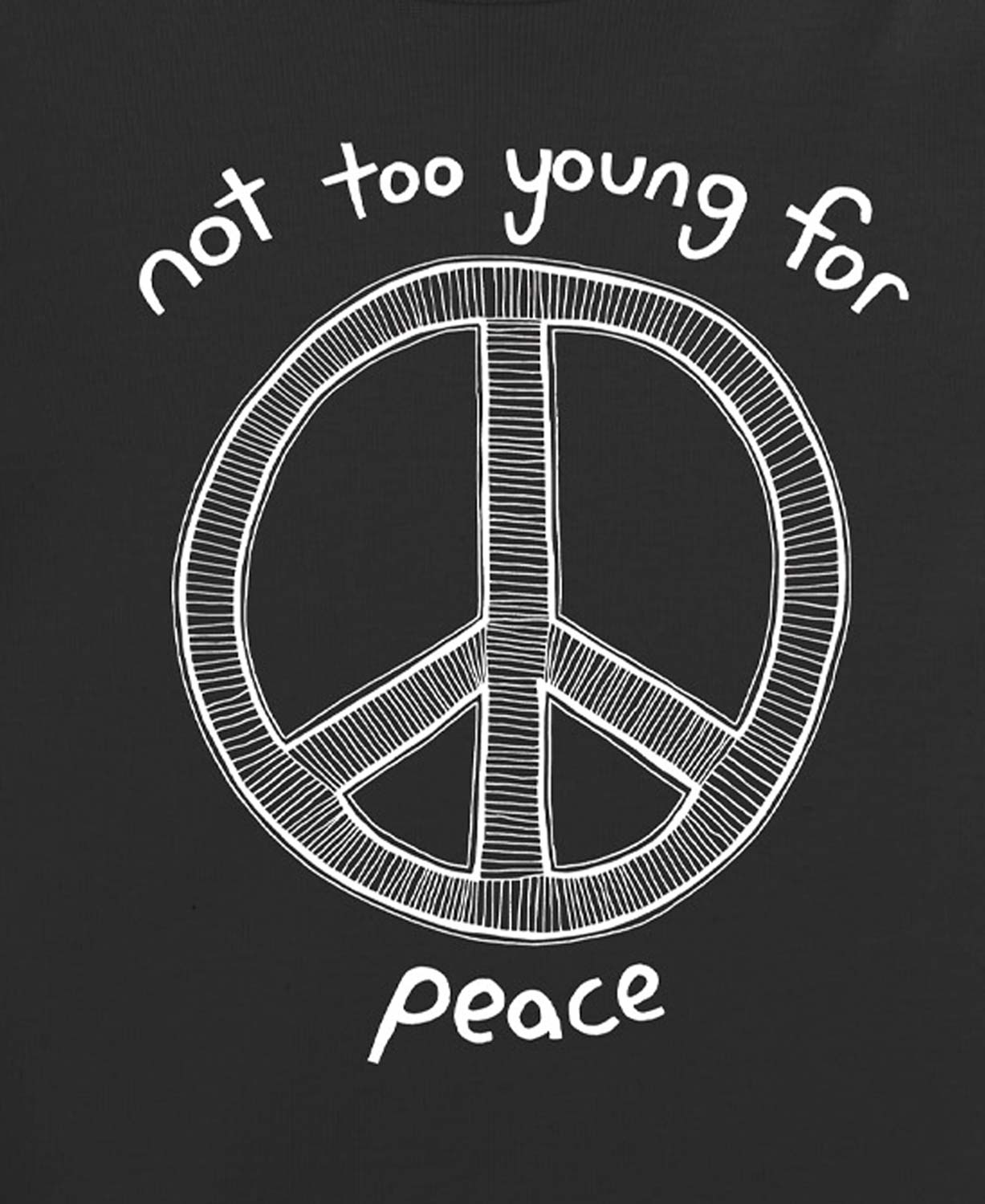 Closeout! Not Too Young For Peace Baby Bodysuit