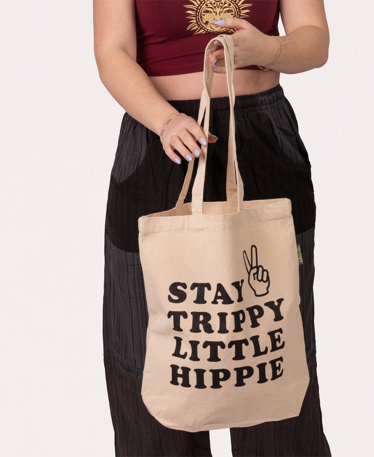 Stay Trippy Little Hippie Tote Bag