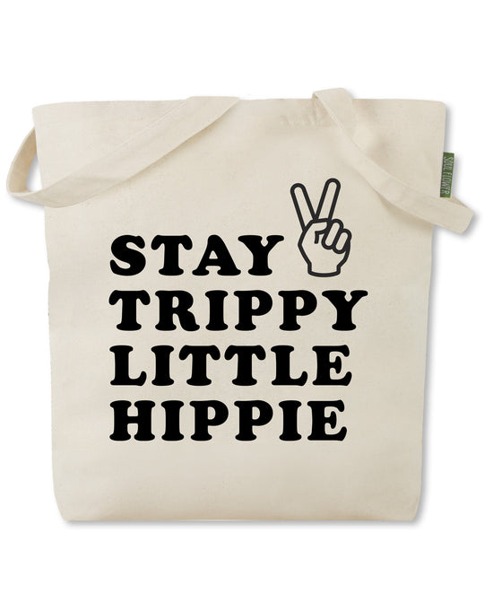 Stay Trippy Little Hippie Tote Bag - Hippie Tote Bag | Reusable Printed Totes | Soul Flower