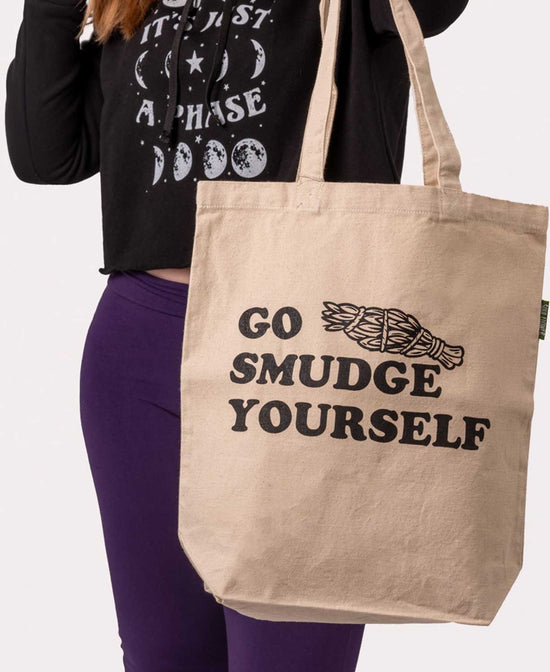 Go Smudge Yourself Tote Bag - Smudging Tote Bag | Hippie Reusable Totes | Soul Flower