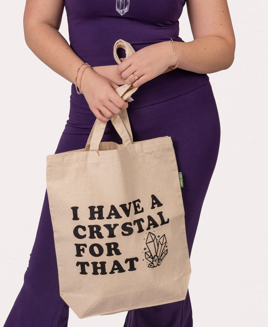 I Have A Crystal For That Tote Bag - Crystal Tote Bag | Hippie Tote Bags | Soul Flower