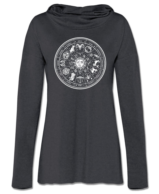 Zodiac Cowl Yoga Hoody - Zodiac Hoody | Hippie Hoodies | Soul Flower