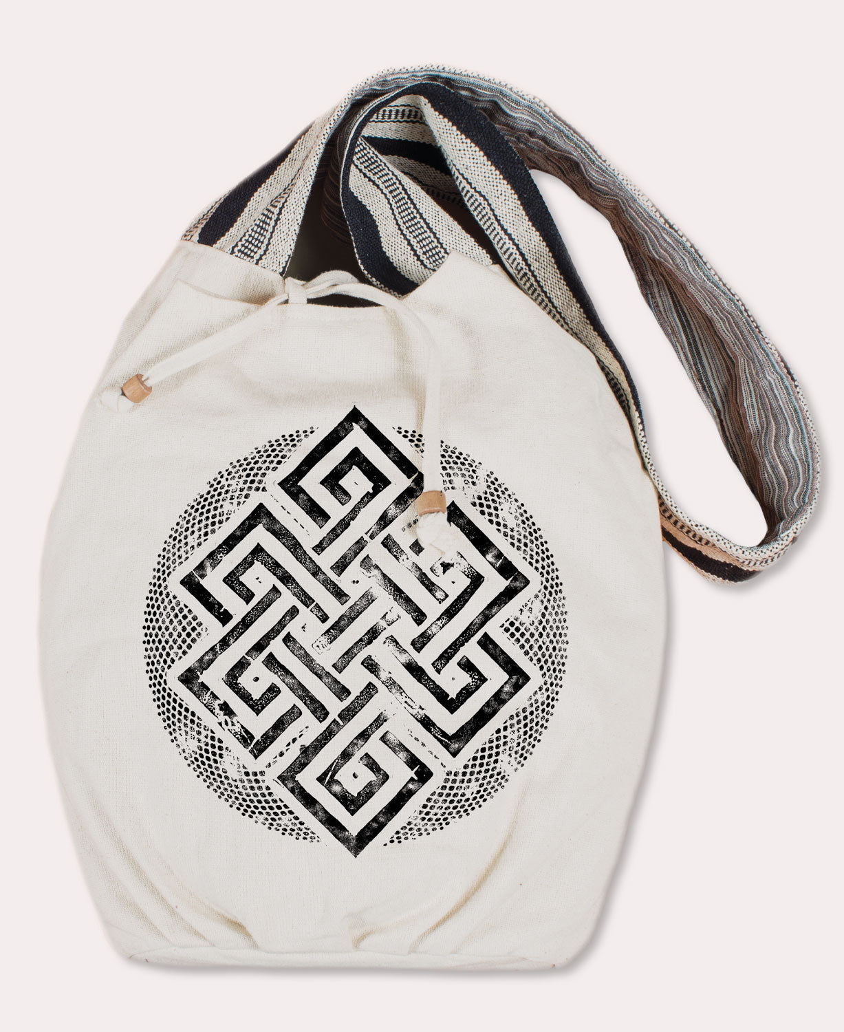 Celtic Knot Boho Bag - Natural