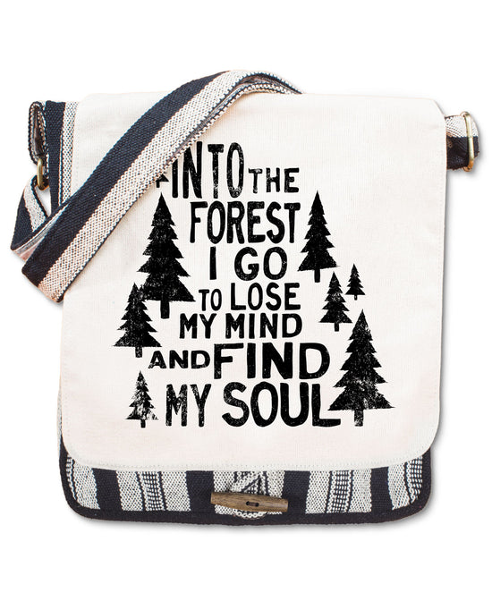 Into the Forest Messenger Bag - Natural - Boho Messenger Bag | Hippie Bags | Soul Flower