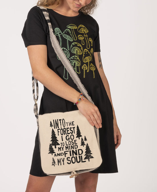 Into the Forest Messenger Bag - Natural - Boho Messenger Bag | Hippie Bags | Soul Flower