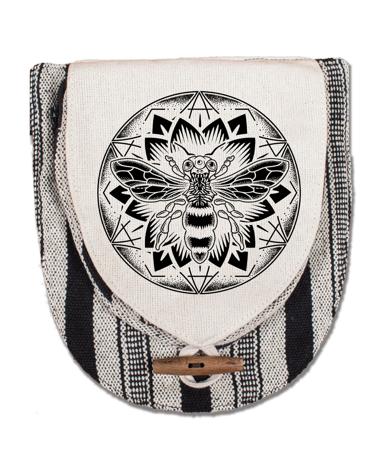 Bee Mandala Hip Bag - Natural