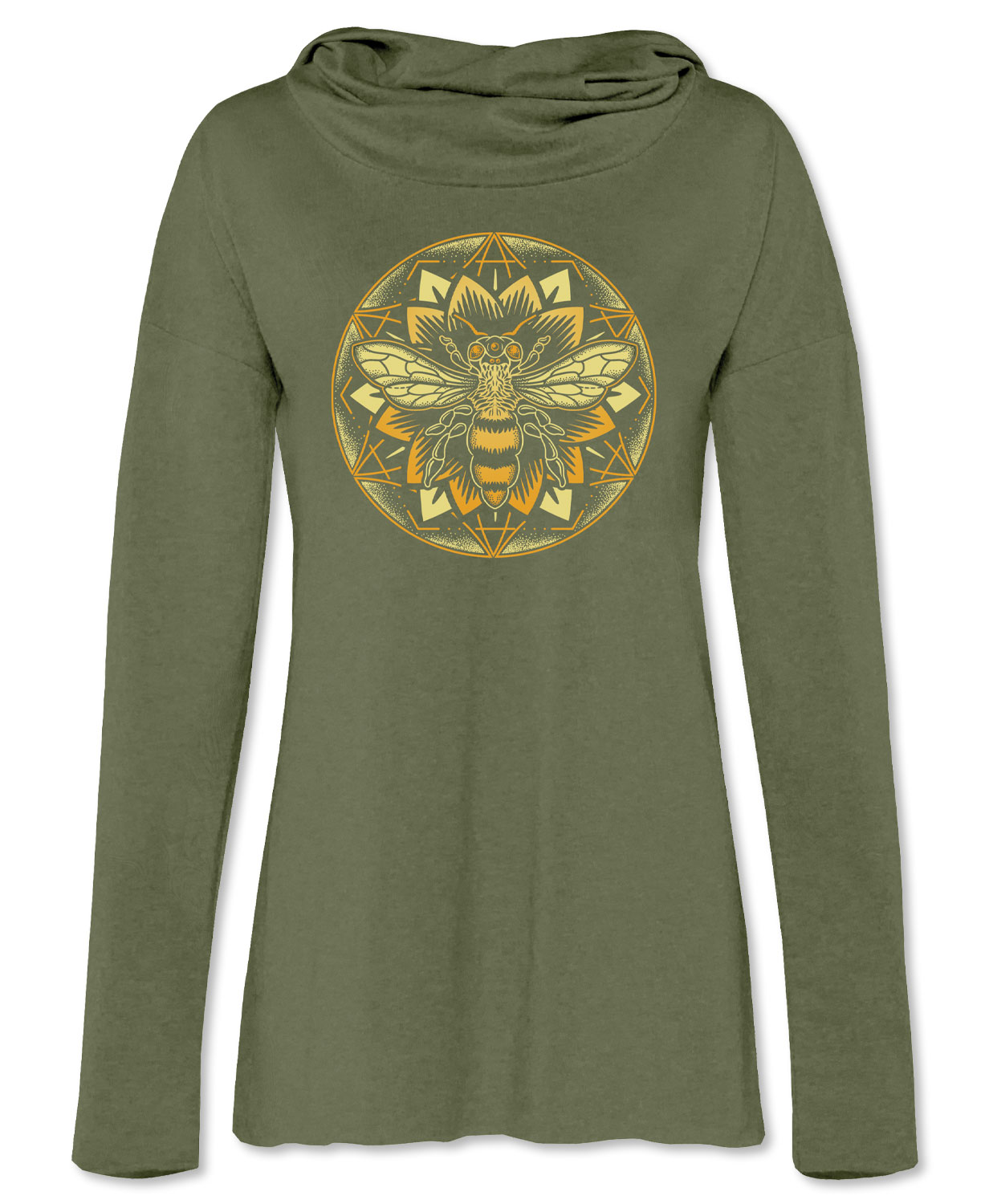 NEW! Bee Mandala Cowl Yoga Hoody