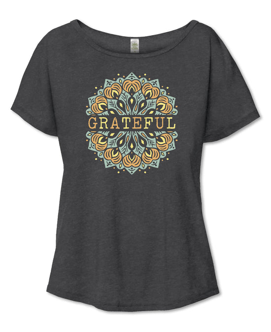 Grateful Slouch Top - Grateful Tee | Womens Hippie Tees | Soul Flower 