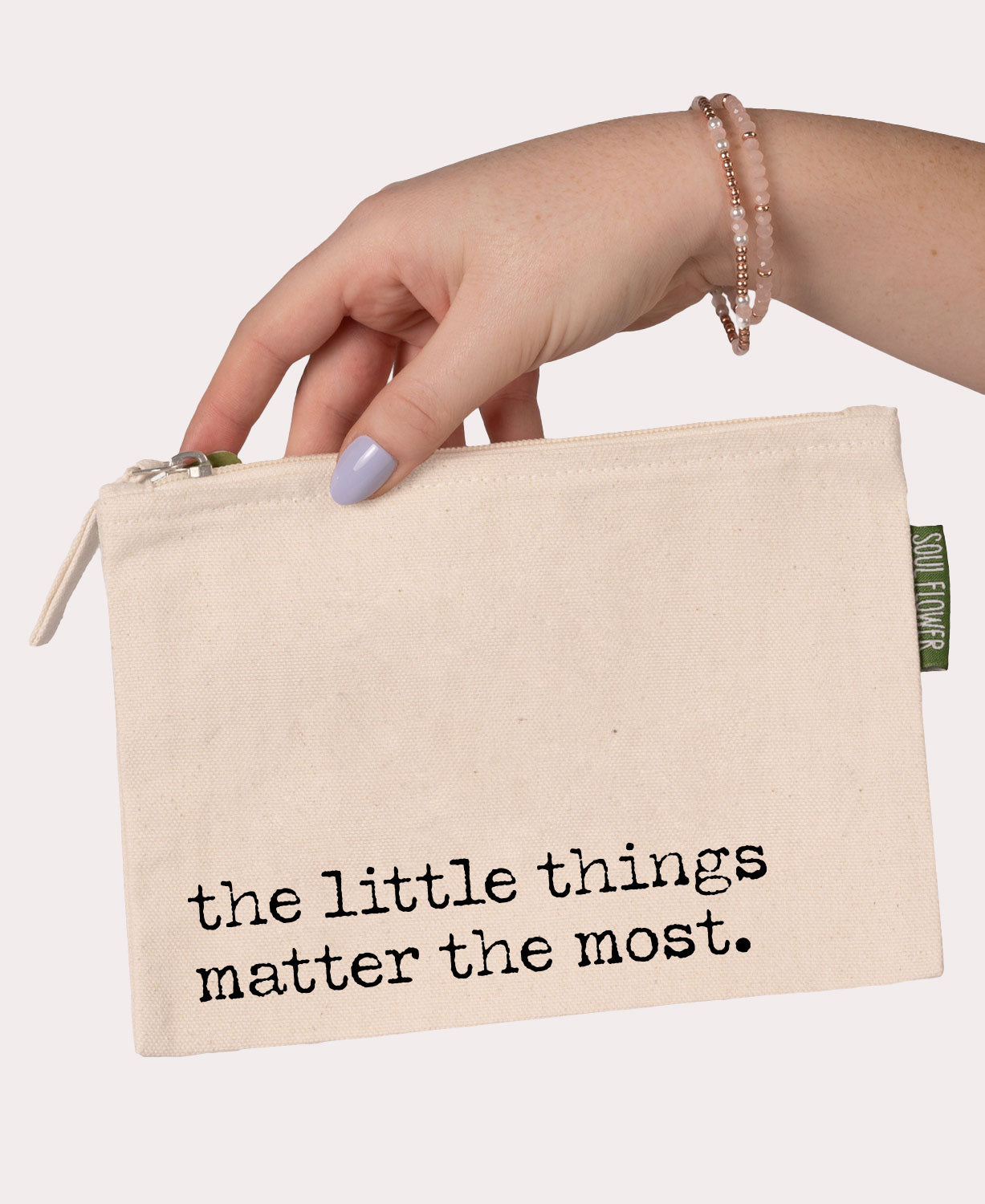 The Little Things Large Zipper Pouch