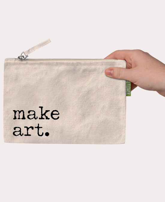 Make Art Large Zipper Pouch - Make Art Pouch | Art Supply Pouches | Soul Flower