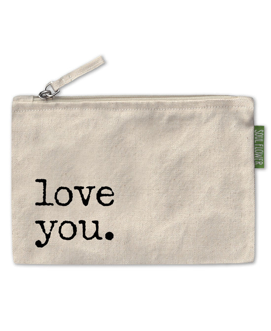Love You Large Zipper Pouch - Love You Pouch | Gift Idea Pouches | Soul Flower