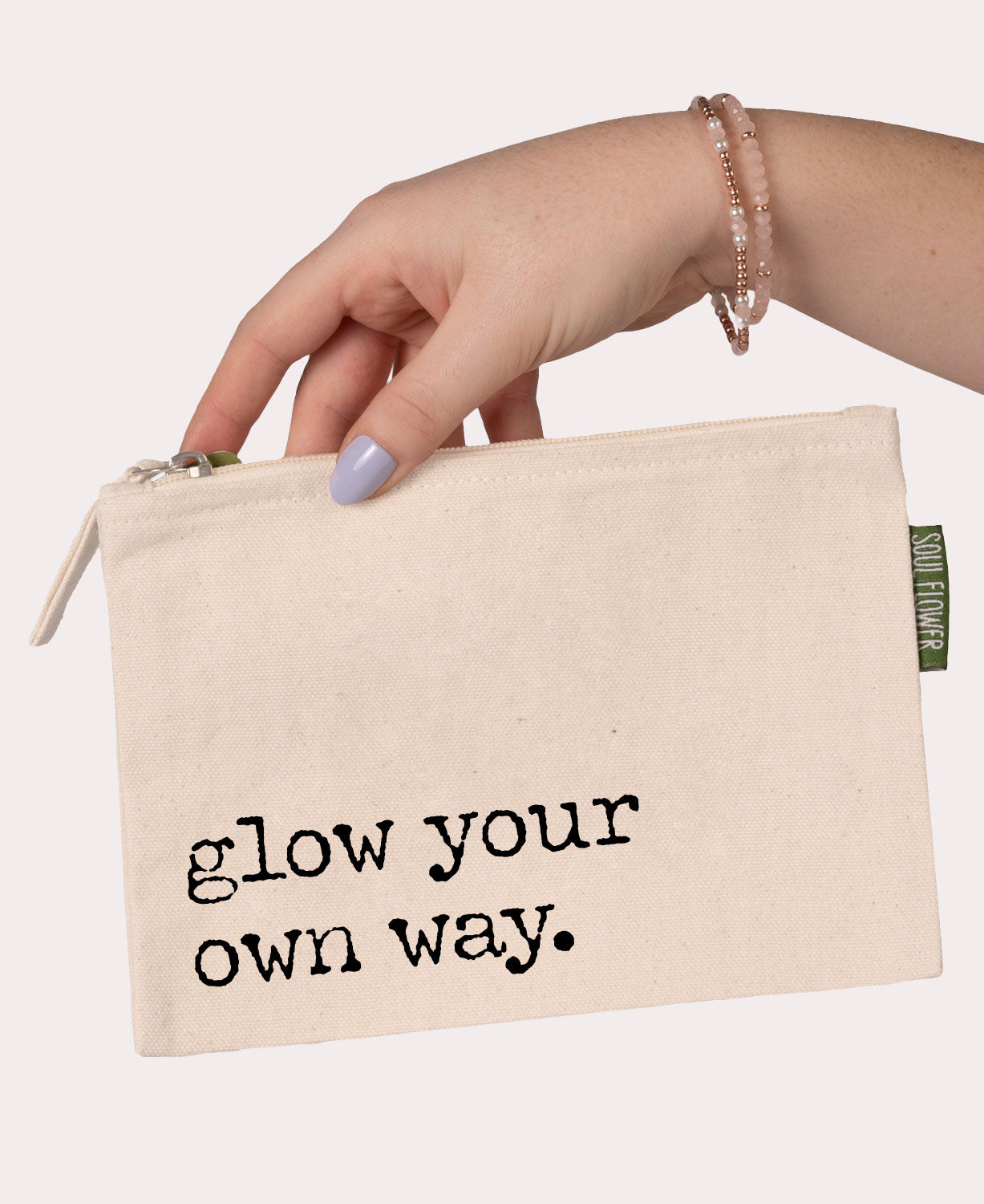 Glow Your Own Way Large Zipper Pouch