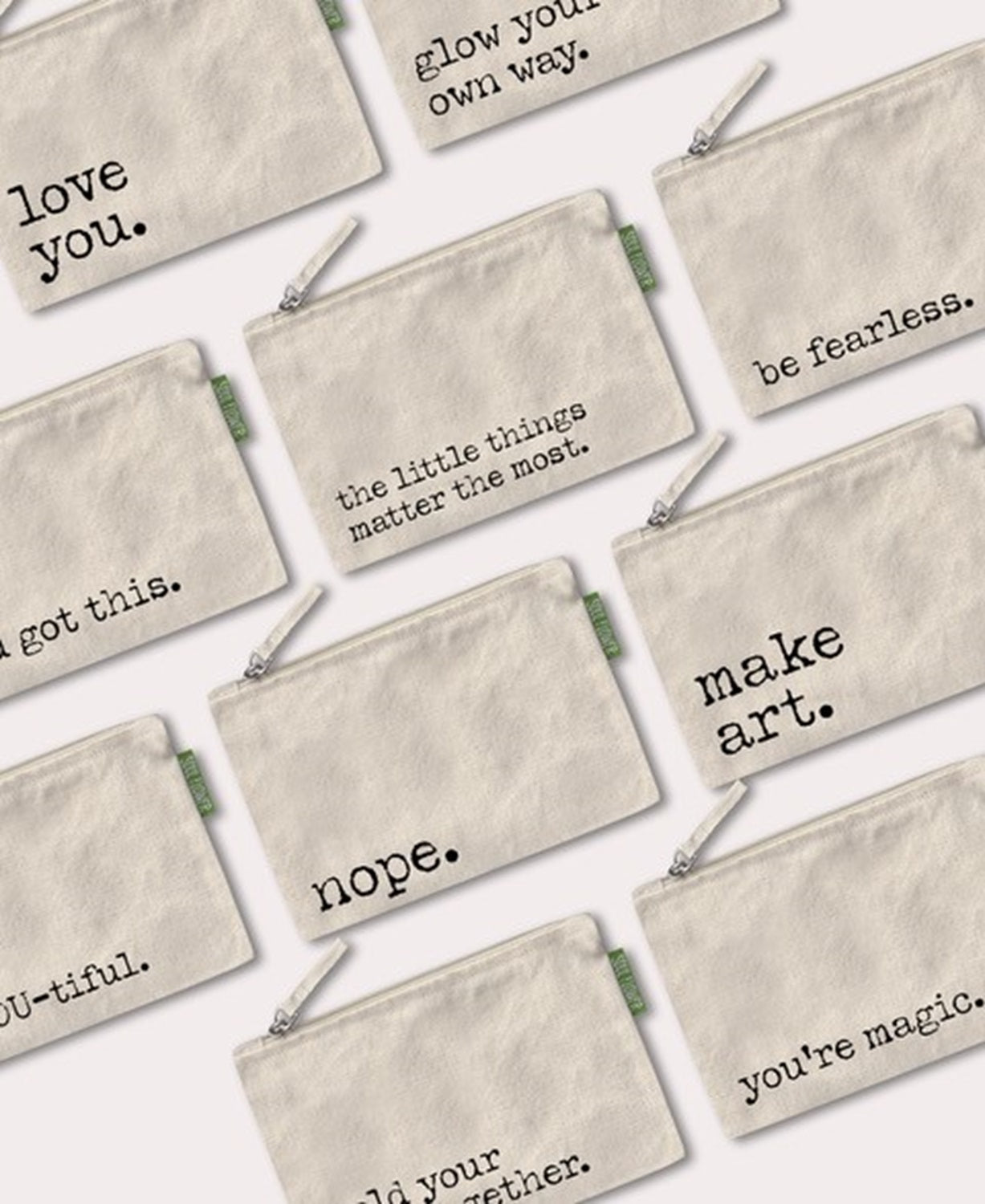 Timeless Text Pouch Pack - 10 Pouches