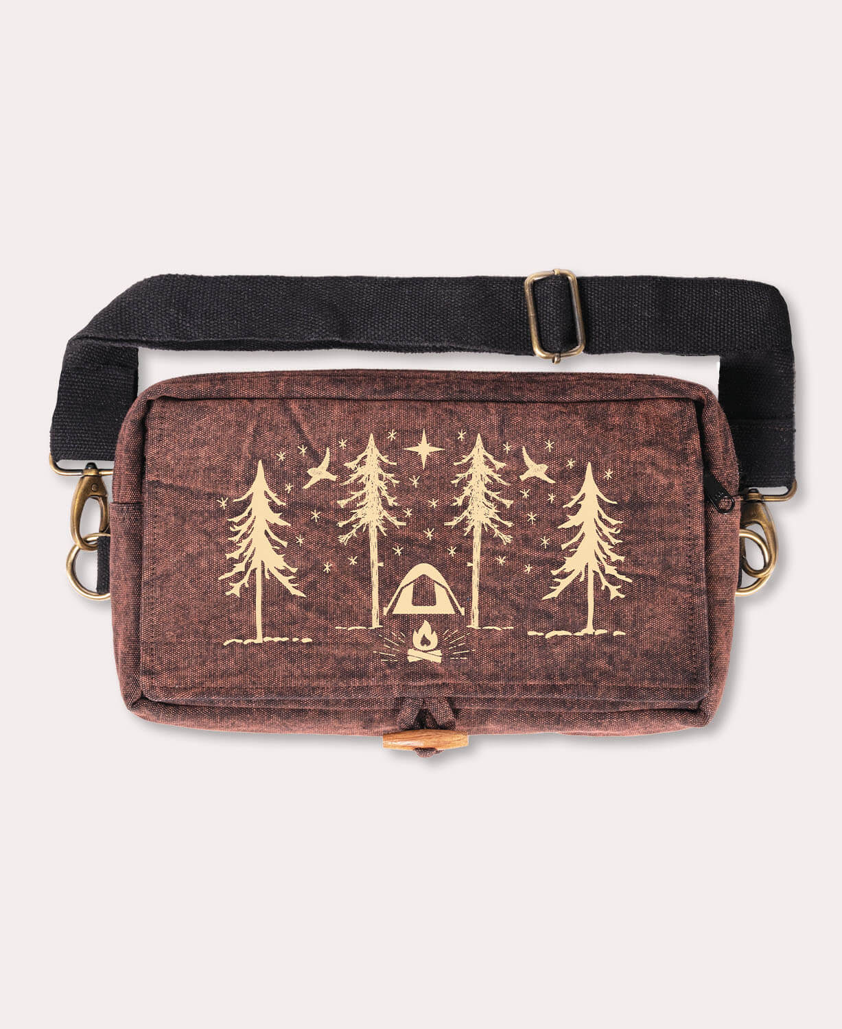 NEW! Happy Place Hip Sling Bag on Brown