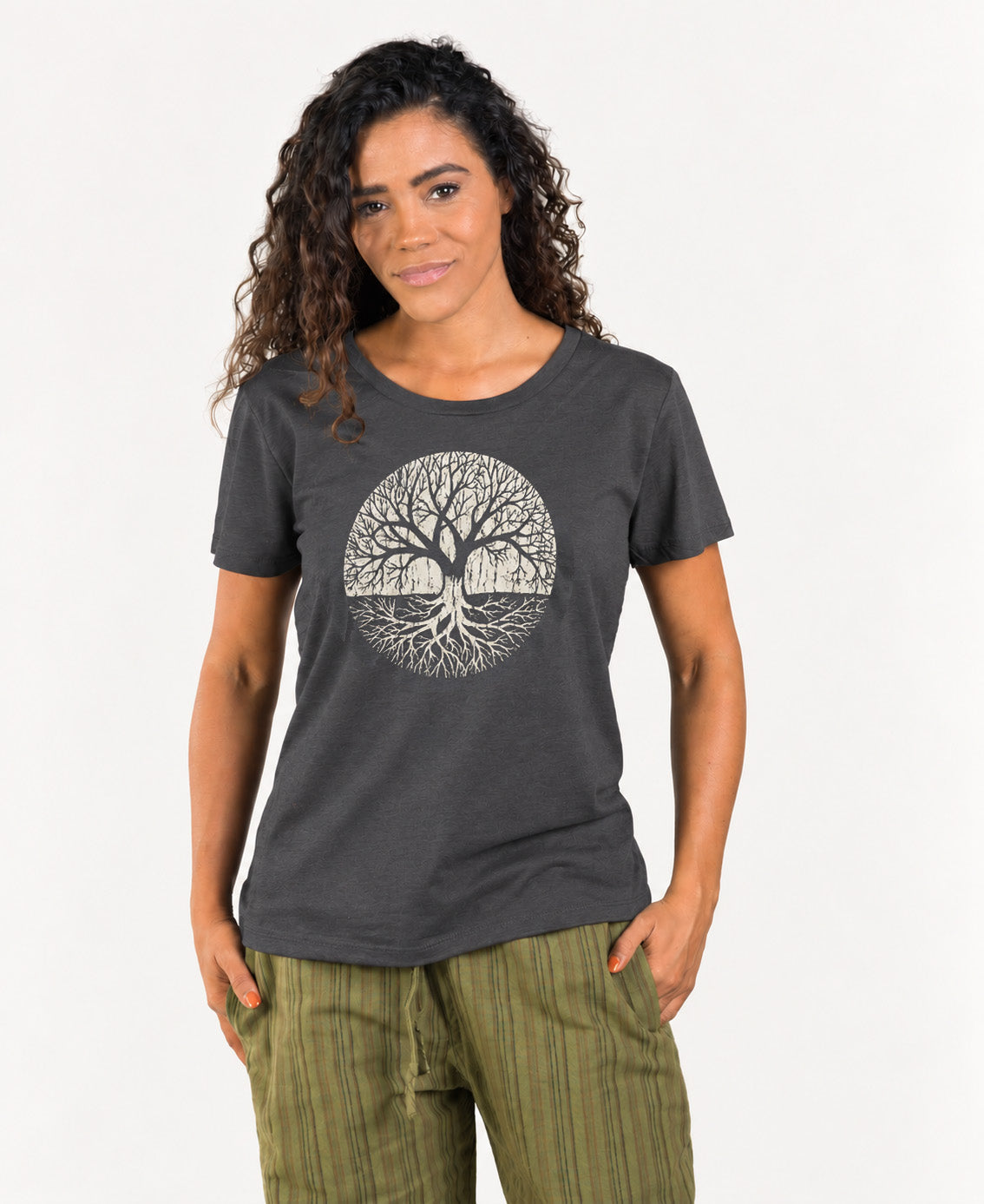 Tree of Life T-Shirt - Unisex - Charcoal | Soul Flower Tees for Women