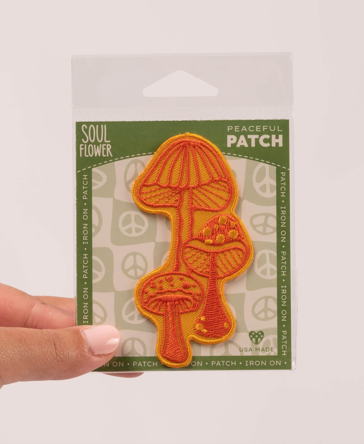 Retro Mushrooms Iron-On Patch