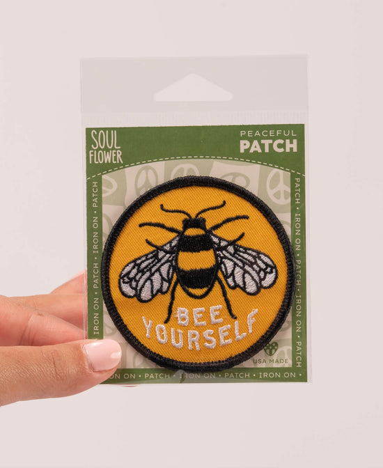 Bee Yourself Iron-On Patch - Bee Yourself Iron-On Patch | Bee Patch | Soul Flower