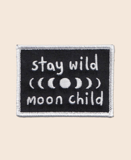 Stay Wild Moon Child Iron-On Patch - Stay Wild Moon Child Patch | Soul Flower