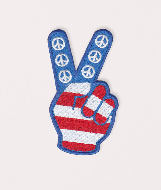 Peace in America Iron-On Patch - Peace in America Patch | Peace Fingers Patch | Soul Flower