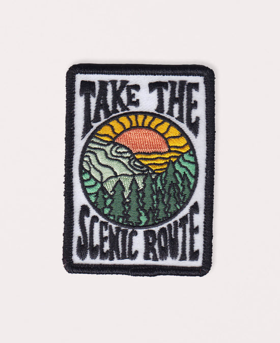 Take the Scenic Route Iron-On Patch - Scenic Route Iron On Patch | Camping Patch | Soul Flower