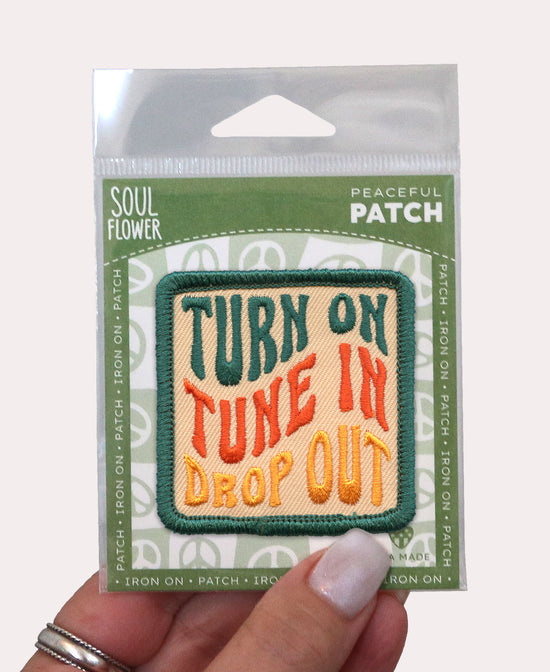 Turn On Tune In Drop Out Iron-On Patch - Tune In Patch | Hippie Patch | Soul Flower