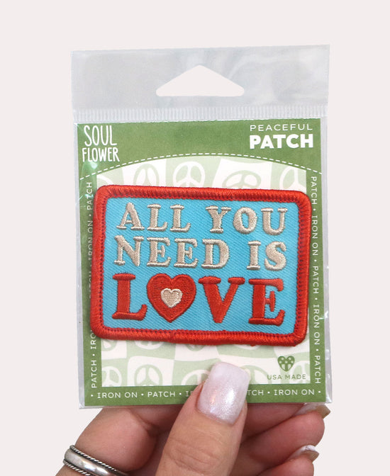 All You Need Is Love Iron-On Patch - Love Patch | Hippie Patches | Soul Flower