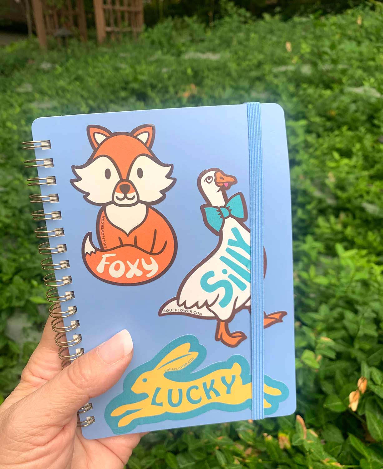 Blue Journal with some Soul Flower stickers
