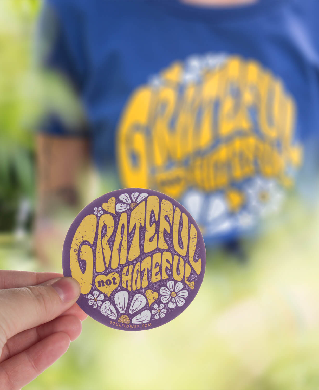 Grateful Not Hateful Sticker