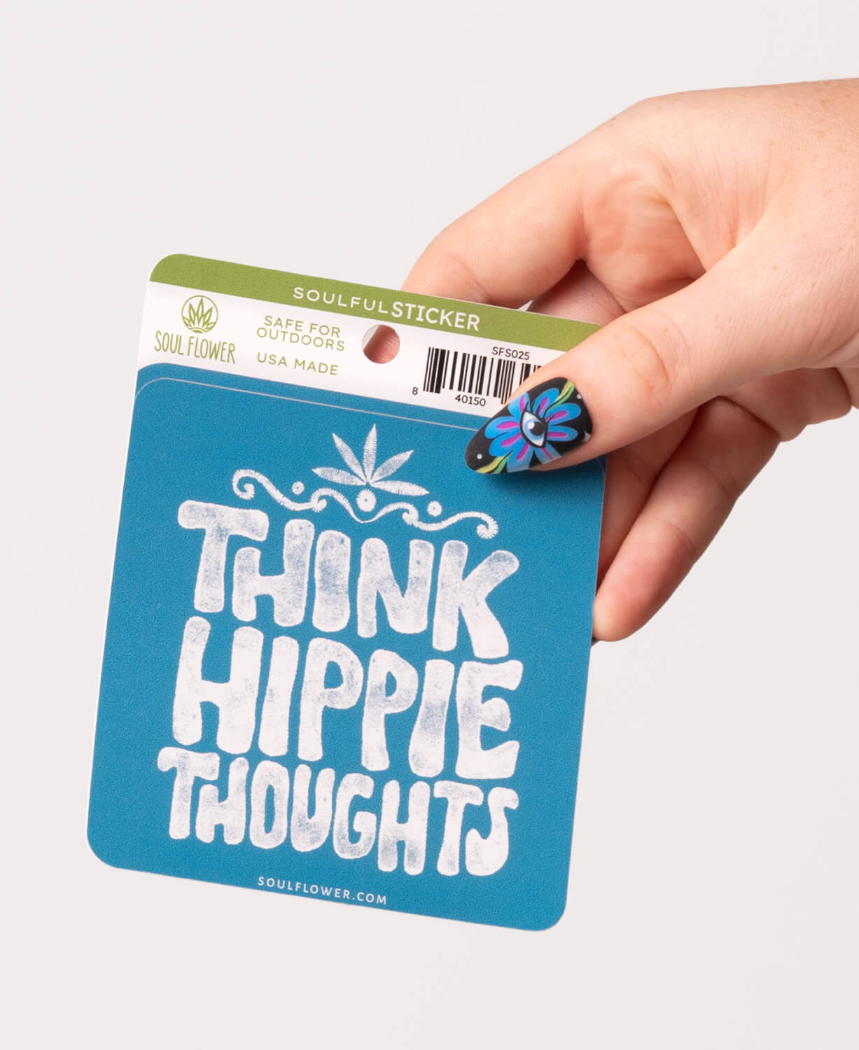 Think Hippie Thoughts Sticker