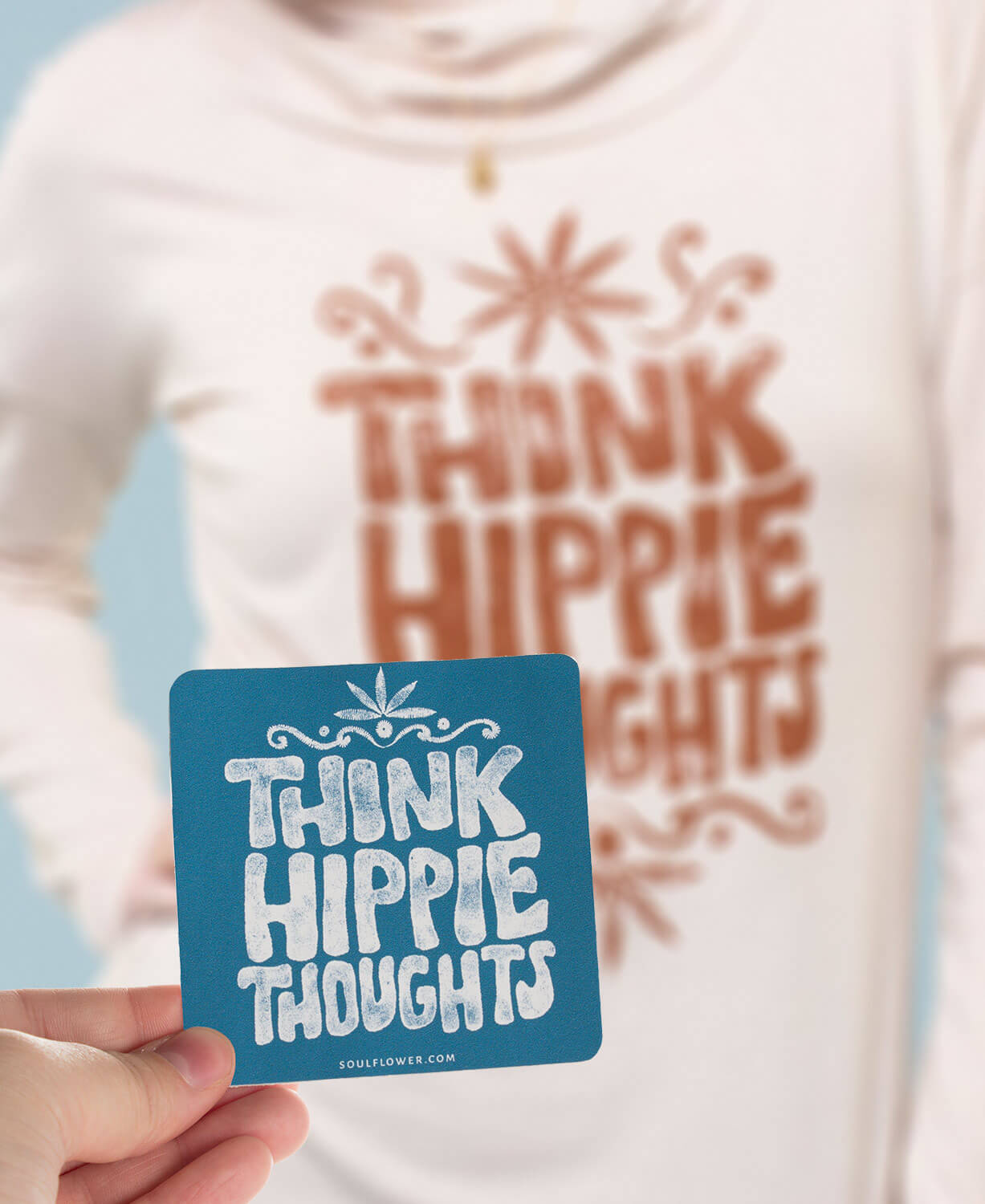 Think Hippie Thoughts Sticker