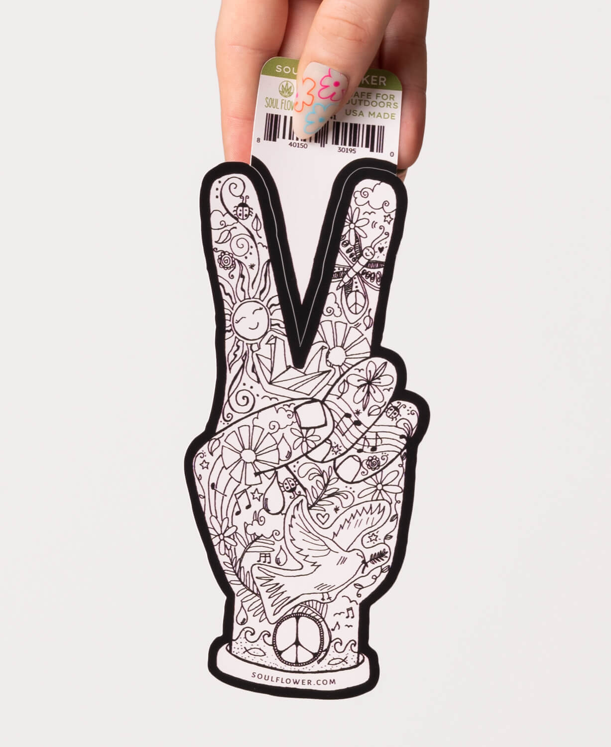 Peace Fingers Sticker