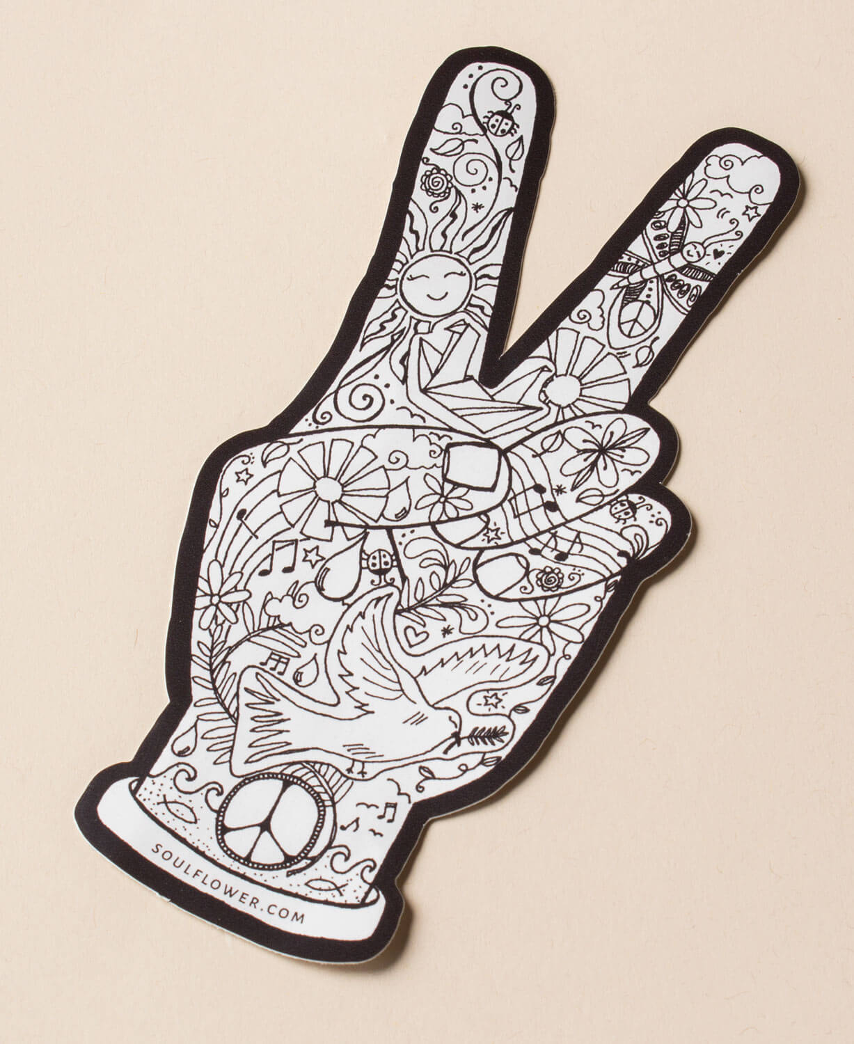 Peace Fingers Sticker