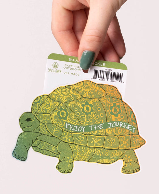 Enjoy the Journey Turtle Sticker - Turtle Sticker | Enjoy the Journey Sticker | Soul Flower