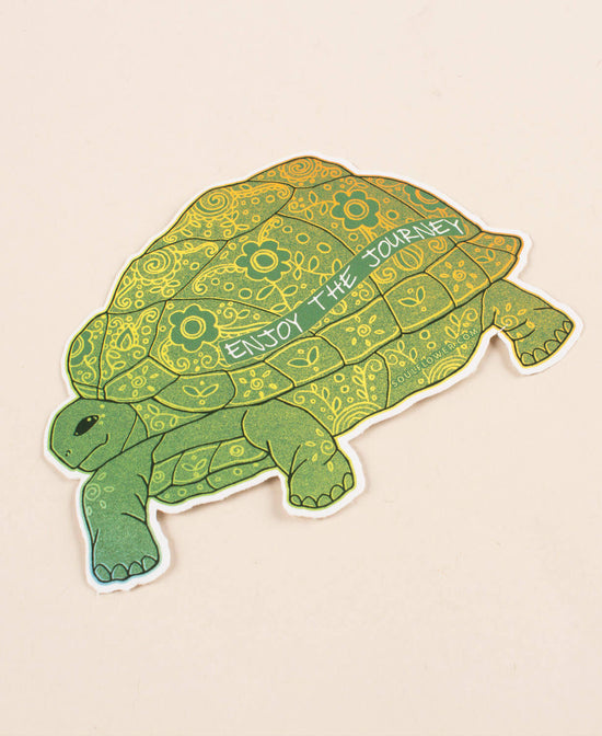 Enjoy the Journey Turtle Sticker - Turtle Sticker | Enjoy the Journey Sticker | Soul Flower