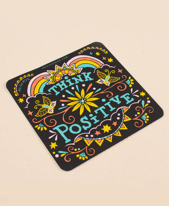 Think Positive Sticker - Positivity Stickers | Think Positive Sticker | Soul Flower