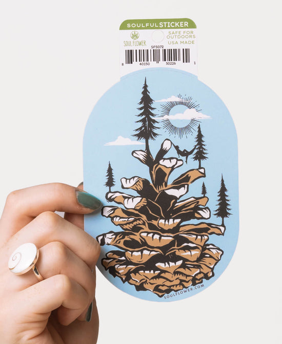 Pinecone World Sticker - Pinecone Sticker | Vinyl Decal | Soul Flower