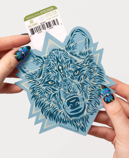 Spirit of the Wolf Sticker - Wolf Sticker | Wolf Car Decal | Soul Flower